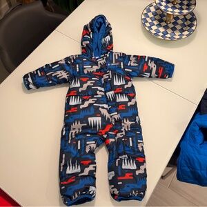 Columbia Blue and Red Kids One Piece Footie